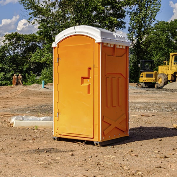 how often are the portable toilets cleaned and serviced during a rental period in Grove Hill